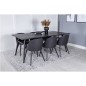 Venture Home Sillas de comedor 2 uds Velvet poliéster negro Venture Home Sillas de comedor 2 uds Velvet poliéster negro