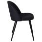 Venture Home Sillas de comedor 2 uds Velvet poliéster negro Venture Home Sillas de comedor 2 uds Velvet poliéster negro