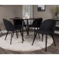 Venture Home Sillas de comedor 2 uds Velvet poliéster negro Venture Home Sillas de comedor 2 uds Velvet poliéster negro