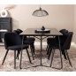 Venture Home Sillas de comedor 2 uds Velvet poliéster negro Venture Home Sillas de comedor 2 uds Velvet poliéster negro