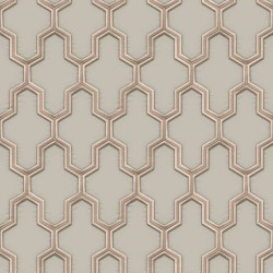 DUTCH WALLCOVERINGS Papel pintado Geometric dorado y verde