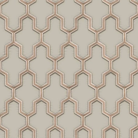 DUTCH WALLCOVERINGS Papel pintado Geometric dorado y verde