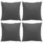 vidaXL Cojines decorativos 4 uds tela gris antracita 60x60 cm vidaXL Cojines decorativos 4 uds tela gris antracita 60x60 cm