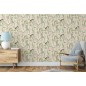 DUTCH WALLCOVERINGS Papel pintado Flamingo color crema y menta DUTCH WALLCOVERINGS Papel pintado Flamingo color crema y menta