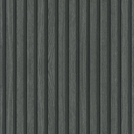 Noordwand Papel pintado Botanica Wooden Slats negro y gris