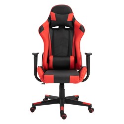 Rousseau Silla de gaming Eric de cuero sintético rojo