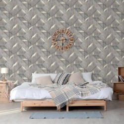 DUTCH WALLCOVERINGS Papel pintado Onyx gris oscuro
