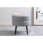 Venture Home Puf de pana Pot negro y gris 40x40x40 cm Venture Home Puf de pana Pot negro y gris 40x40x40 cm