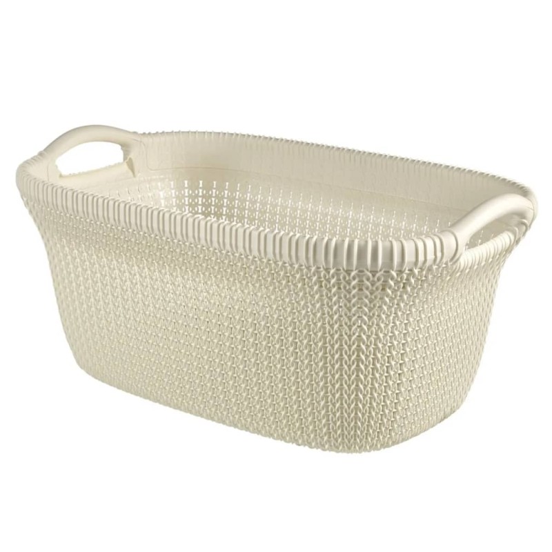 Curver Cesto de ropa sucia Knit 40L blanco crema Curver Cesto de ropa sucia Knit 40L blanco crema