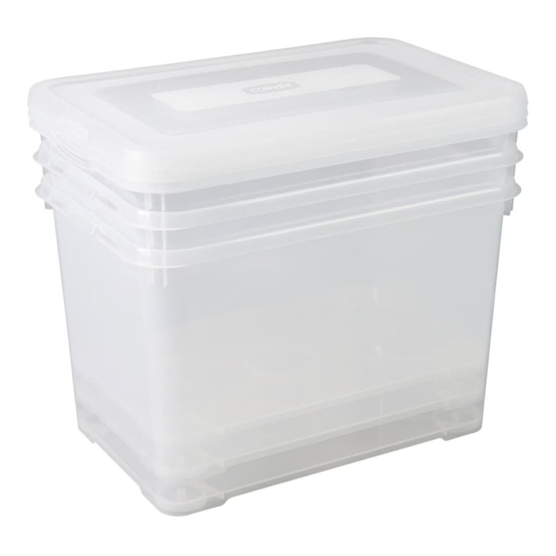 Curver Juego de cajas de almacenamiento Handy transparente 3x65 l Curver Juego de cajas de almacenamiento Handy transparente 3x65 l