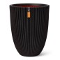 Capi Jarrón elegante Groove negro 46x58 cm Capi Jarrón elegante Groove negro 46x58 cm