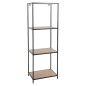 H&S Collection Estantería 3 alturas negro y natural 45x30x130 cm H&S Collection Estantería 3 alturas negro y natural 45x30x130 cm