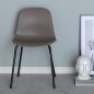 Venture Home Sillas de comedor 2 uds Arctic plástico negro y caqui Venture Home Sillas de comedor 2 uds Arctic plástico negro y caqui