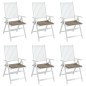 vidaXL Cojines de silla de jardín 6 uds tela Oxford taupé 50x50x3 cm vidaXL Cojines de silla de jardín 6 uds tela Oxford taupé 50x50x3 cm