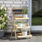 HI Estantería para plantas plegable de 3 alturas madera HI Estantería para plantas plegable de 3 alturas madera