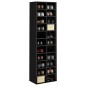 vidaXL Mueble zapatero de contrachapada negro brillo 54x34x183 cm vidaXL Mueble zapatero de contrachapada negro brillo 54x34x183 cm