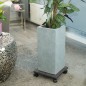 Nature Soporte con ruedas para plantas cuadrado WPC gris 30x30 cm Nature Soporte con ruedas para plantas cuadrado WPC gris 30x30 cm
