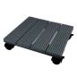 Nature Soporte con ruedas para plantas cuadrado WPC gris 30x30 cm Nature Soporte con ruedas para plantas cuadrado WPC gris 30x30 cm