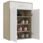 vidaXL Mueble zapatero de contrachapada blanco y roble 60x35x84 cm vidaXL Mueble zapatero de contrachapada blanco y roble 60x35x84 cm