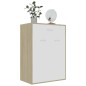 vidaXL Mueble zapatero de contrachapada blanco y roble 60x35x84 cm vidaXL Mueble zapatero de contrachapada blanco y roble 60x35x84 cm