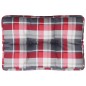 vidaXL Cojín para sofá de palets tela a cuadros rojo 50x40x12 cm vidaXL Cojín para sofá de palets tela a cuadros rojo 50x40x12 cm