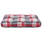 vidaXL Cojín para sofá de palets tela a cuadros rojo 50x40x12 cm vidaXL Cojín para sofá de palets tela a cuadros rojo 50x40x12 cm