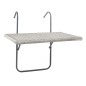 HI Mesa de balcón plegable y superficie aspecto de mimbre gris 60x40cm HI Mesa de balcón plegable y superficie aspecto de mimbre gris 60x40cm