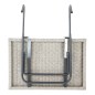 HI Mesa de balcón plegable y superficie aspecto de mimbre gris 60x40cm HI Mesa de balcón plegable y superficie aspecto de mimbre gris 60x40cm