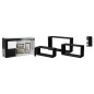 H&S Collection Juego de estantes de madera 3 piezas negro H&S Collection Juego de estantes de madera 3 piezas negro