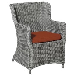 Madison Cojín para silla de mimbre de jardín Panama terracota 48x48 cm