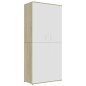 vidaXL Mueble zapatero contrachapada blanco y roble 80x39x178 cm vidaXL Mueble zapatero contrachapada blanco y roble 80x39x178 cm