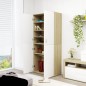 vidaXL Mueble zapatero contrachapada blanco y roble 80x39x178 cm vidaXL Mueble zapatero contrachapada blanco y roble 80x39x178 cm