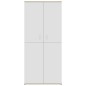 vidaXL Mueble zapatero contrachapada blanco y roble 80x39x178 cm vidaXL Mueble zapatero contrachapada blanco y roble 80x39x178 cm
