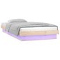 vidaXL Estructura de cama con LED madera maciza 100x200 cm vidaXL Estructura de cama con LED madera maciza 100x200 cm