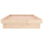vidaXL Estructura de cama con LED madera maciza 100x200 cm vidaXL Estructura de cama con LED madera maciza 100x200 cm