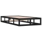 vidaXL Estructura de cama individual de madera maciza negra 90x190 cm vidaXL Estructura de cama individual de madera maciza negra 90x190 cm