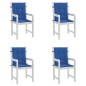 vidaXL Cojín silla jardín respaldo bajo 4 uds tela Oxford azul vidaXL Cojín silla jardín respaldo bajo 4 uds tela Oxford azul