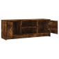 vidaXL Mueble de TV madera de ingeniería roble ahumado 102x30x37,5 cm vidaXL Mueble de TV madera de ingeniería roble ahumado 102x30x37,5 cm