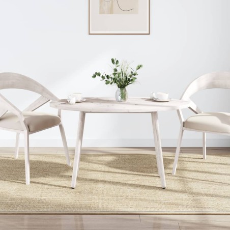 vidaXL Tablero de mesa ovalado madera maciza pino blanco 100x50x2,5 cm