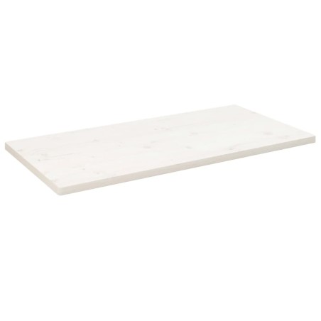 vidaXL Tablero de mesa rectangular madera de pino blanco 100x60x2,5 cm
