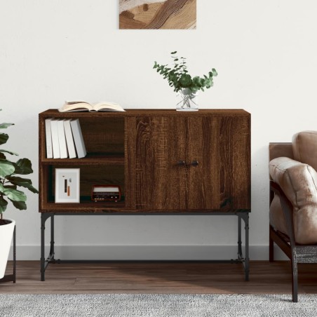 vidaXL Aparador de madera de ingeniería marrón roble 100x40x79,5 cm