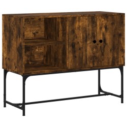 vidaXL Aparador de madera de ingeniería roble ahumado 100x40x79,5 cm