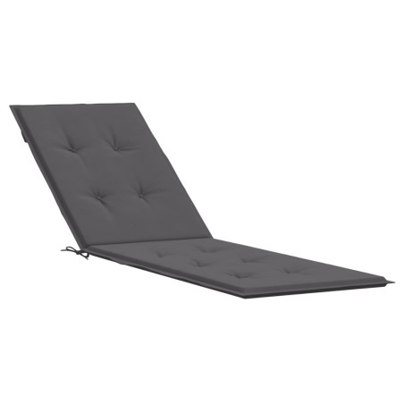 vidaXL Cojín para tumbona gris antracita (75+105)x50x3 cm