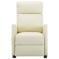 vidaXL Sillón de masaje de cuero sintético crema vidaXL Sillón de masaje de cuero sintético crema