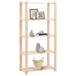 vidaXL Estantería 5 niveles 5 unidades madera pino maciza 250 kg 