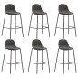 vidaXL Taburetes de cocina 6 unidades tela gris oscuro vidaXL Taburetes de cocina 6 unidades tela gris oscuro