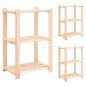 vidaXL Estantería 3 niveles 3 unidades madera pino maciza 150 kg vidaXL Estantería 3 niveles 3 unidades madera pino maciza 150 kg