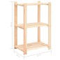 vidaXL Estantería 3 niveles 3 unidades madera pino maciza 150 kg vidaXL Estantería 3 niveles 3 unidades madera pino maciza 150 kg