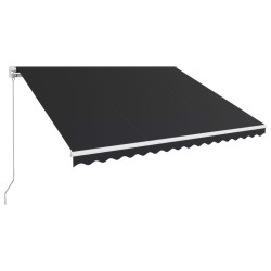 vidaXL Toldo retráctil manual gris antracita 450x300 cm
