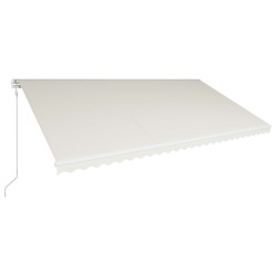 vidaXL Toldo retráctil automático color crema 600x300 cm